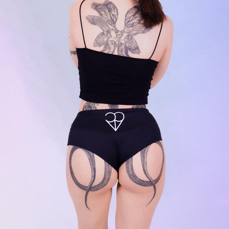 Woman Wearing Pole Dance Shorts