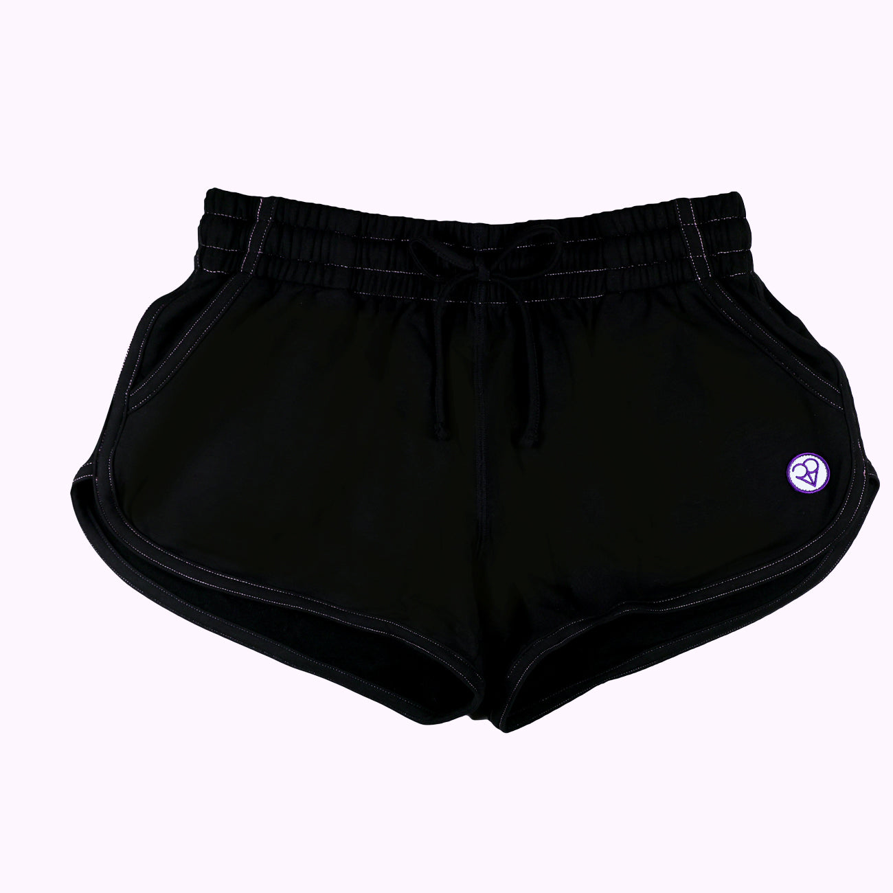 Rumpy Bamboo Women Soft Shorts#color_black-with-pink-thread