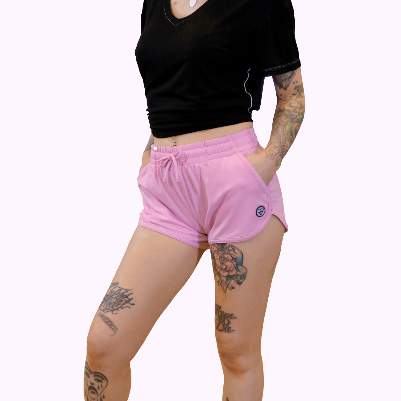 Rumpy Bamboo Women Soft Shorts#color_pink-with-pink-thread