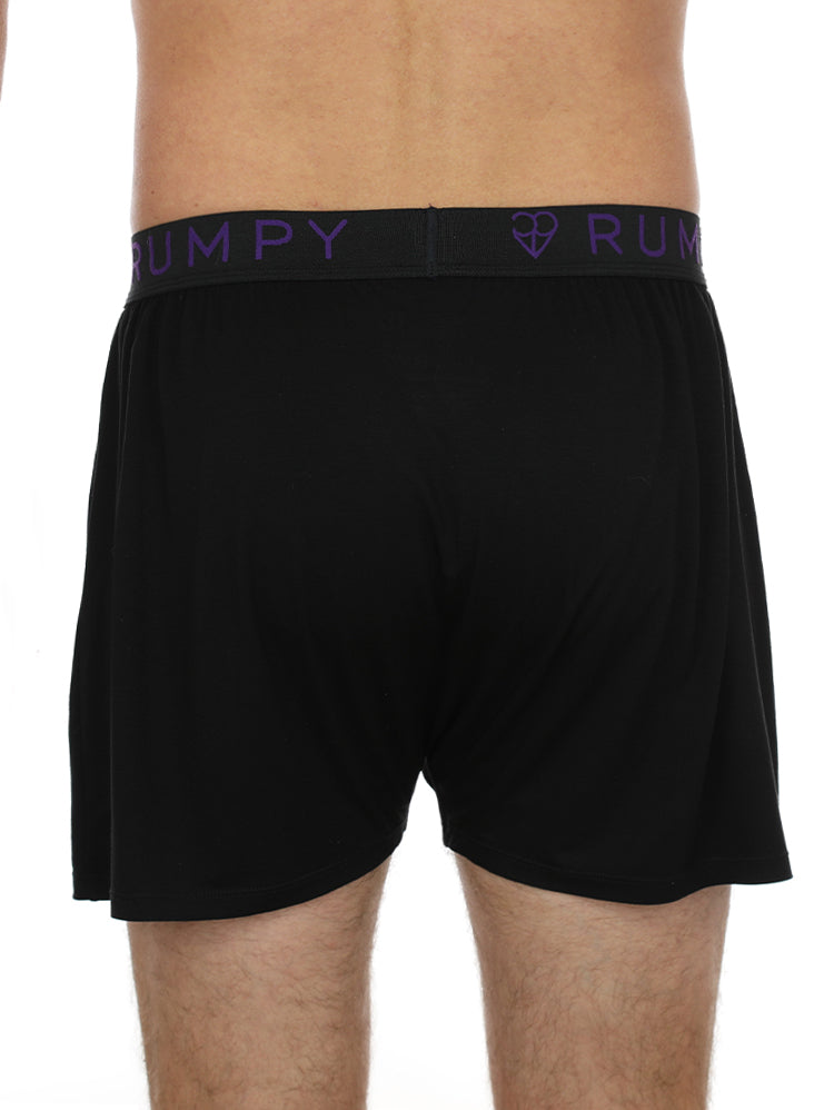 Bamboo Boxer Briefs Black with Black Thread