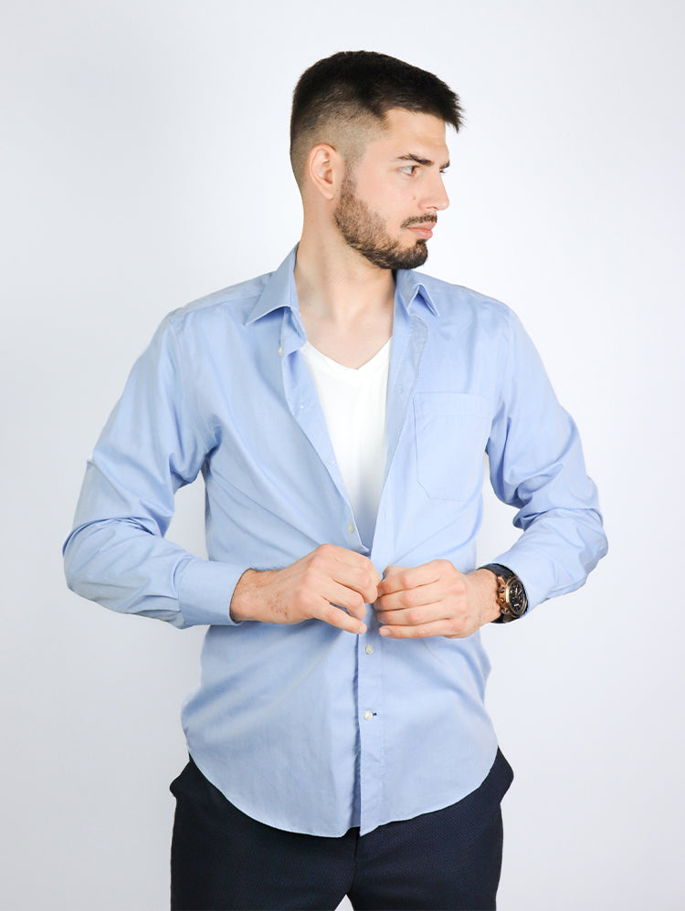 Rumpy Bamboo Men Undershirt Long AF V Neck#color_white-with-white-thread
