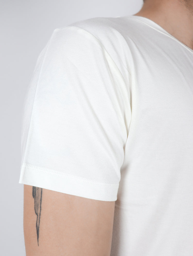 Rumpy Bamboo Men Undershirt Long AF Crew#color_white-with-white-thread