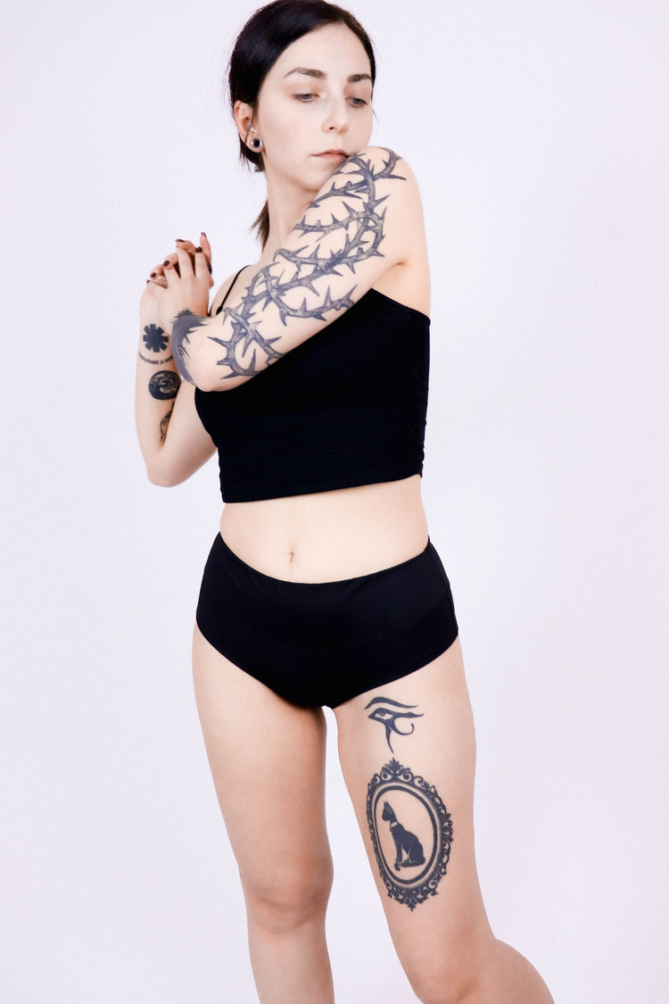 Woman Wearing Low Hot Pants