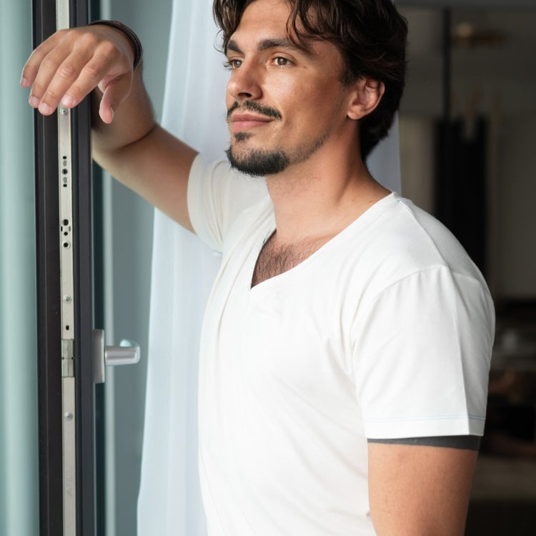 Bamboo Undershirt for Men V Neck